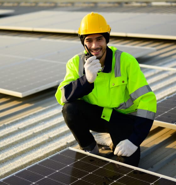 Solar technicians at work